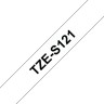 Картридж Brother TZE-S121 (TZeS121) оригинальный для Brother P-Touch, сверхклейкая лента 9мм*8м, чёрный на прозрачном