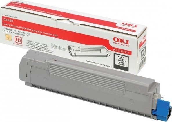 Картридж OKI (43487712/43487724) оригинальный для принтера OKI C8600/ C8800, черный, 6000 стр.