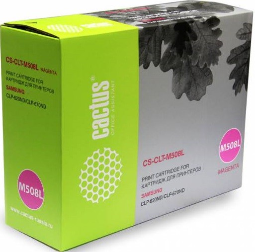 CLT-M508L Картридж Cactus CS-CLT-M508L для принтеров Samsung CLP-670ND пурпурный (4 000 стр.) 