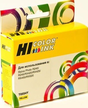 Картридж Hi-Black (HB-T0554) для Epson Stylus Photo R240/ RX420/ RX520, Y