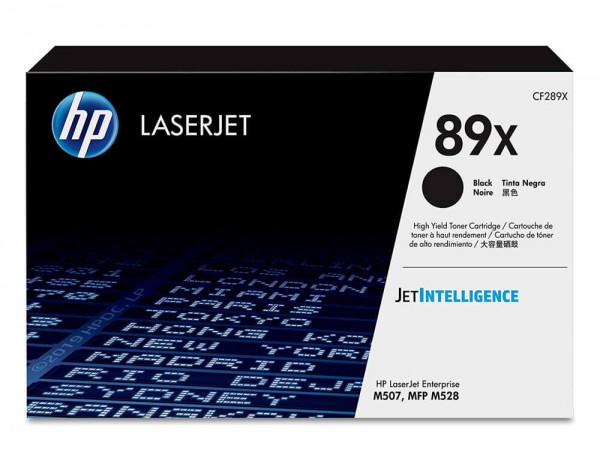 Картридж HP CF289X (89X) оригинальный для принтера HP LaserJet M507dn/ M507x Enterprise, M528dn/ M528f/ M528z Enterprise Flow MFP black, 10000 страниц