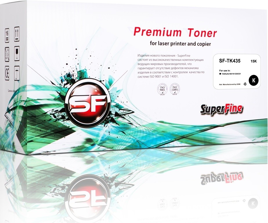 Картридж SuperFine Kyocera TK-435 для Kyocera Mita KM TASKalfa 180/KM TASKalfa 181/KM TASKalfa 220/KM TASKalfa 221 (туба 870г.) совместимый, 15 000 стр.