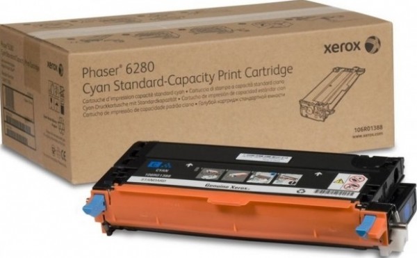 Картридж Xerox 106R01388 оригинальный для Xerox Phaser 6280, cyan, (2200 страниц)