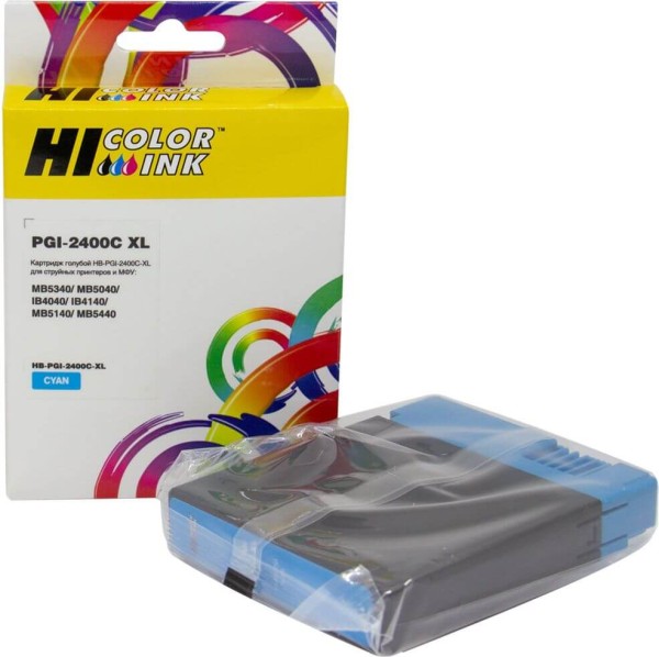 Картридж Hi-Black (PGI-2400XLC) для Canon MAXIFY iB4040/ МВ5040/ МВ5340, Cyan