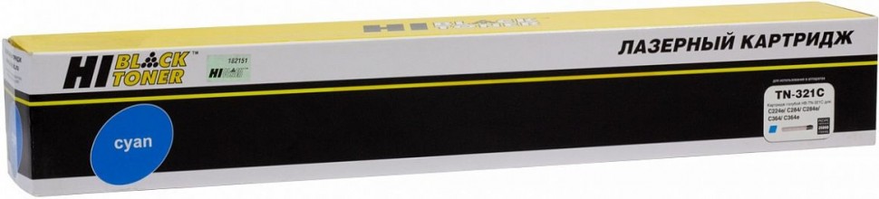 Тонер-картридж Hi-Black (HB-TN-321C) для Konica-Minolta bizhub C224/ 284/ 364, Cyan, 25К