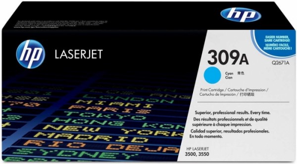 Картридж HP Q2671A (309A) оригинальный для принтера HP Color LaserJet 3500/ 3550/ 3550n cyan, 4000 страниц