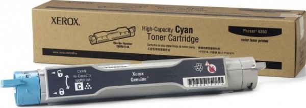Картридж Xerox 106R01144 оригинальный для Xerox Phaser 6300/ 6350, cyan, увеличенный, (10000 страниц)