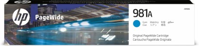Картридж HP J3M68A (№981A) оригинальный для HP PageWide Enterprise Color 556dn/ 556xh/ 586dn/ 586f/ 586z, голубой, 6000 стр.