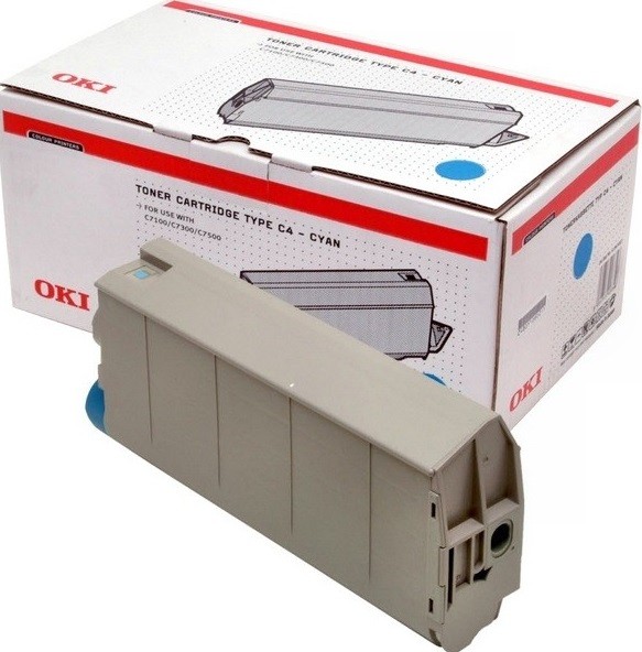 Картридж OKI (41963085/41963007) оригинальный для принтера OKI C7100/ C7300/ C7350/ C7500, голубой, 10000 стр.