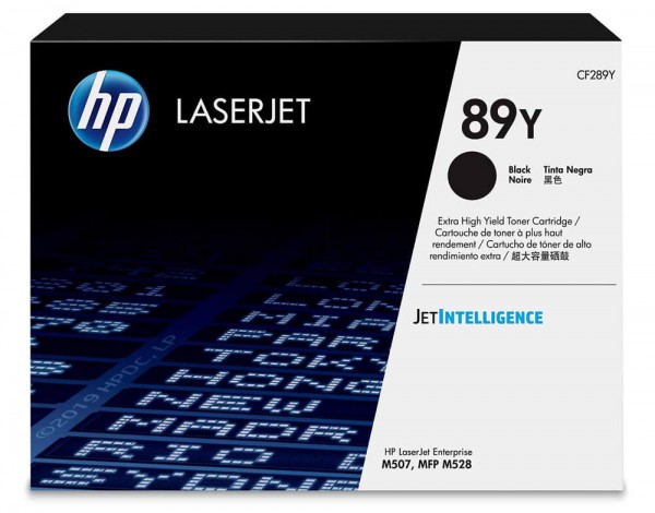 Картридж HP CF289Y (89Y) оригинальный для принтера HP LaserJet  M507dn/ M507x Enterprise, M528dn/ M528f/ M528z Enterprise Flow MFP black, 20000 страниц