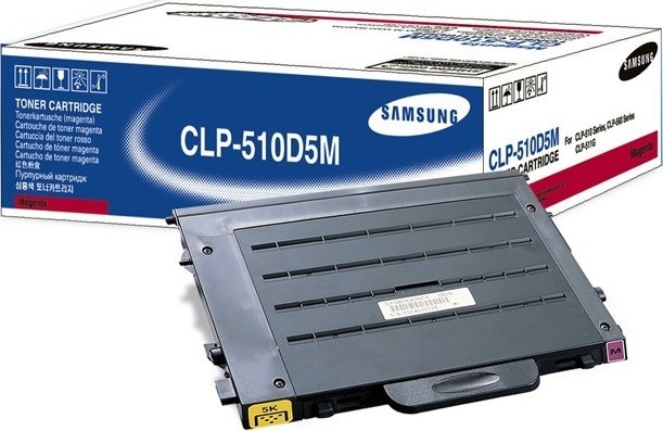 Картридж Samsung CLP-510D5M (SV346A) оригинальный для принтера Samsung CLP-510/ CLP-511/ CLP-515, пурпурный, (5000 стр.)