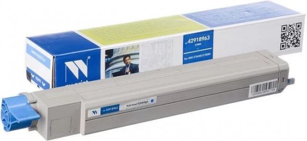 Картридж NV Print Oki 42918963 (42918915) Cyan для Oki C9600/9800 совместимый, 15 000 к.