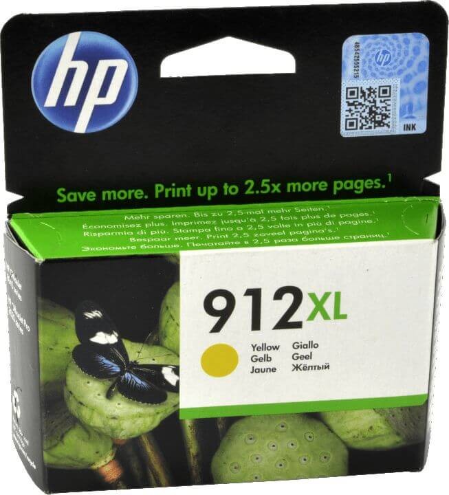 Картридж HP №912XL (3YL83AE) Yellow оригинальный для HP OfficeJet Pro 8012/ 8013/ 8014/ 8022/ 8023, жёлтый, увеличенный, 825 стр.