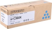 Картридж Ricoh SP C360X (408251) оригинальный для Ricoh SPC361SFNw, голубой, 9000 стр.