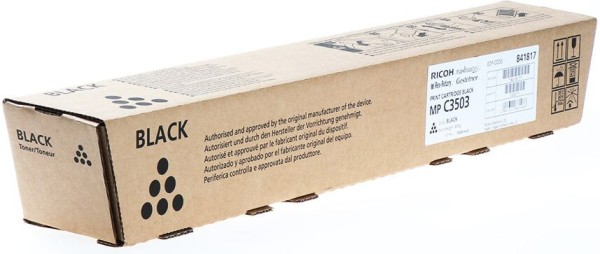 Картридж Ricoh MP C3503 (841817/841813) оригинальный для Ricoh Aficio MP C3003/ C3503/ C3004/ C3504, черный, 29500 стр.