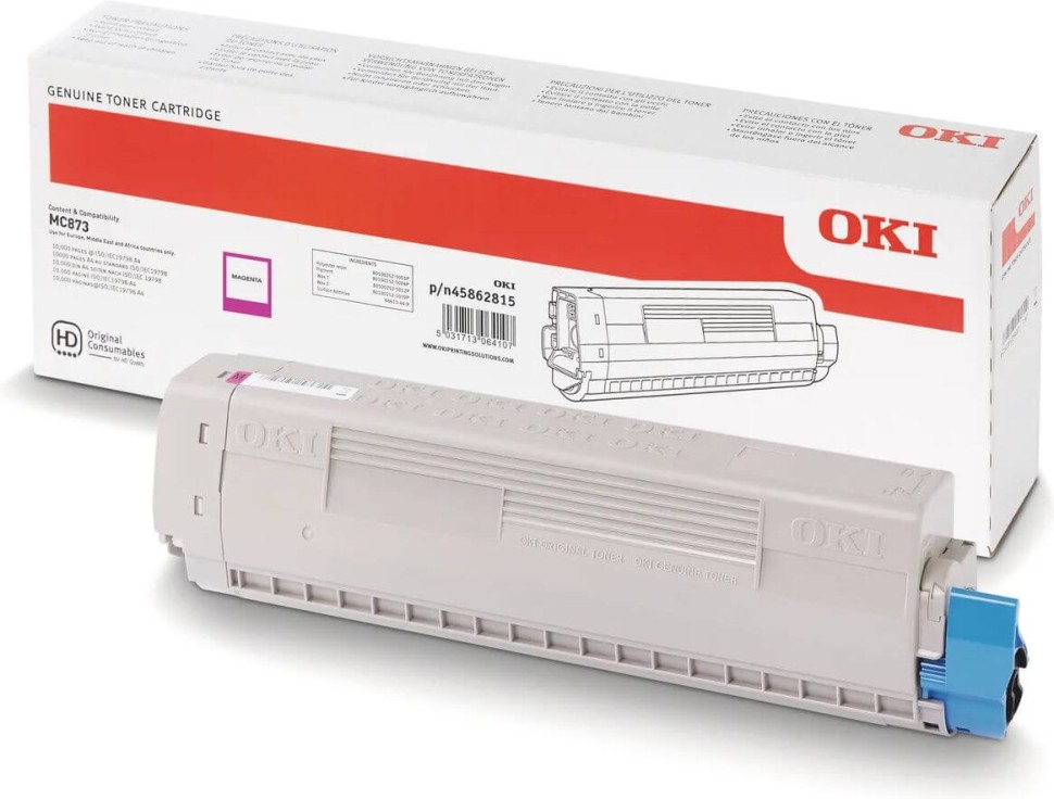 Картридж OKI (45862846/45862815) оригинальный для принтера OKI MC873/ MC883, пурпурный, 10000 стр.