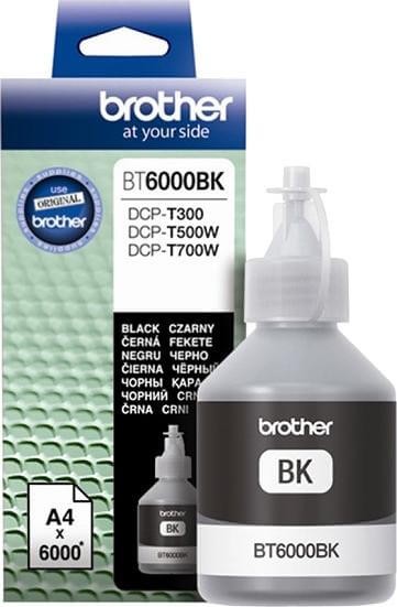 Чернила Brother BT6000BK оригинальные для Brother DCP-T300/ T500W/ T700W, чёрный, 108мл, 6000 стр.
