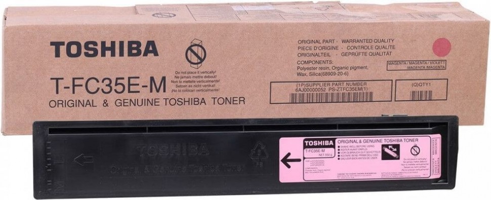 Тонер-картридж TOSHIBA T-FC35E-M (6AJ00000052) оригинальный для Toshiba E-Studio 2500C/ 3500C/ 3510C, пурпурный, 21000 стр.