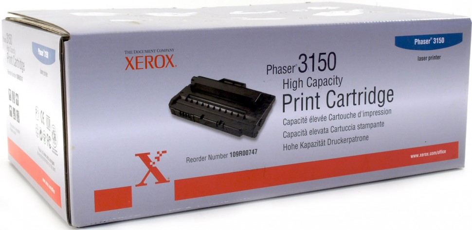 Картридж Xerox 109R00747 оригинальный для Xerox Phaser 3150, black, увеличенный (5000 страниц)