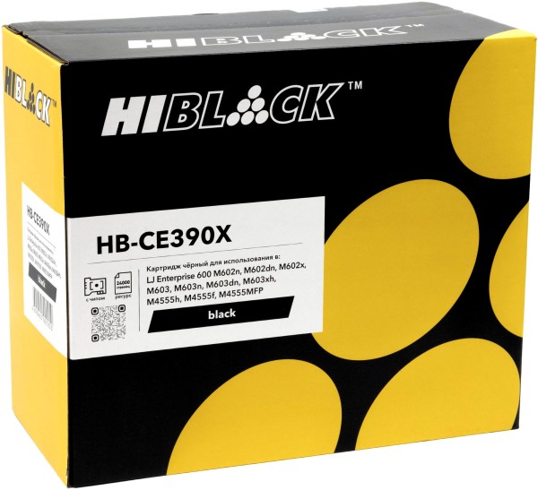 Картридж Hi-Black CE390X (HB-CE390X) для HP LJ Enterprise 600/ 602/ 603, увеличенный, 24K
