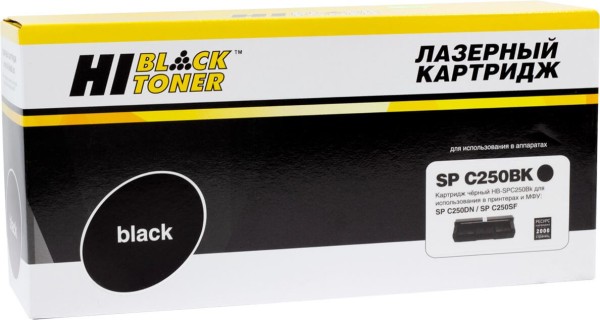 Картридж Hi-Black (HB-SPC250Bk) для Ricoh Aficio SP C250DN/ C250SF, Bk, 2K