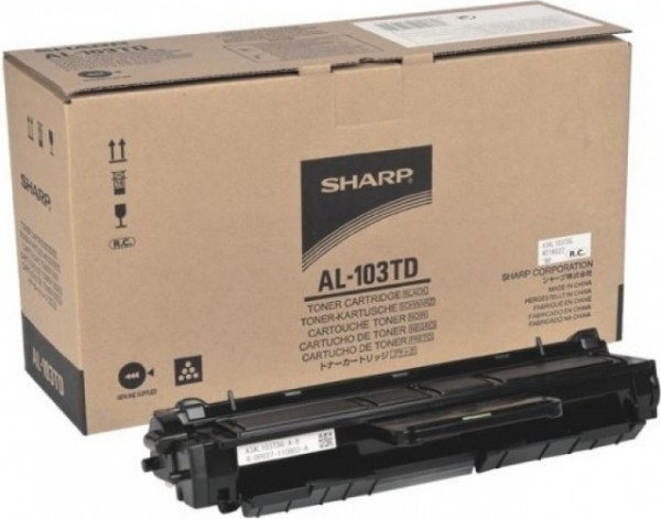 Картридж Sharp (AL-103TD/AL103TD) оригинальный для Sharp AL-1035/ AL-1035WH, чёрный, 2000 стр.