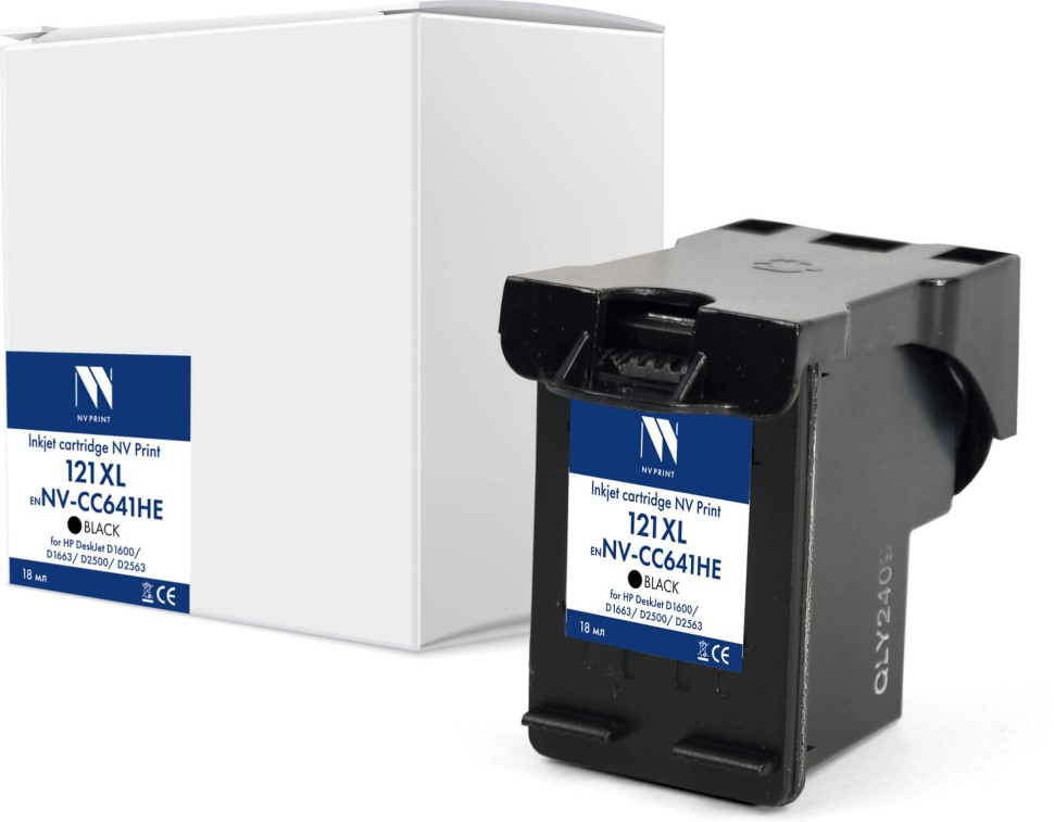 Картридж NV Print №121XL (NV-CC641HE) Black для HP DeskJet D1600/ D1663/ D2500/ D2563, чёрный, 18мл