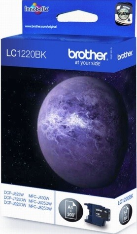 Картридж Brother LC-1220BK (LC1220BK) оригинальный для Brother MFC-J430W/ J825DW /DCP-J525W, чёрный, 300 стр.