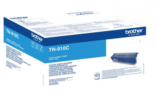 Картридж Brother TN-910C (TN910C) оригинальный для Brother HLL9310CDW/ MFCL9570CDW, cyan (9 000 стр.)