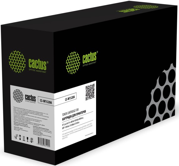 Картридж Cactus W1520A 152A (CS-W1520A) для HP LaserJet Pro 4004dn/ 4003dw/ 4103dw/ 4104dw, чёрный, 3050 стр.