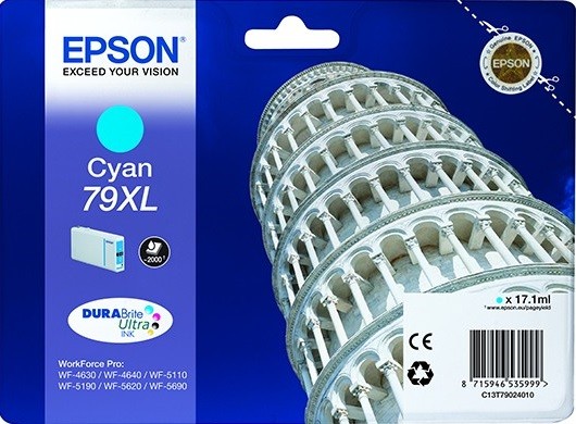 C13T79024010 Картридж Epson 79XL голубой повышенной емкости для WF-5110DW/WF-5620DWF