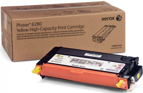 Картридж Xerox 106R01402 оригинальный для Xerox Phaser 6280, yellow, увеличенный (5900 страниц)