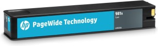 Картридж HP L0R09A (№981X) оригинальный для HP PageWide Enterprise Color 556dn/ 556xh/ 586dn/ 586f/ 586z, голубой, 10000 стр.