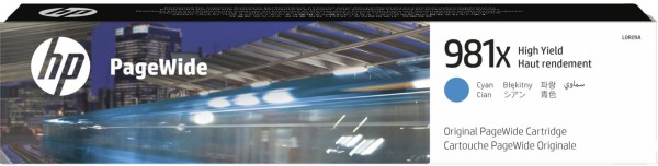 Картридж HP L0R09A (№981X) оригинальный для HP PageWide Enterprise Color 556dn/ 556xh/ 586dn/ 586f/ 586z, голубой, 10000 стр.