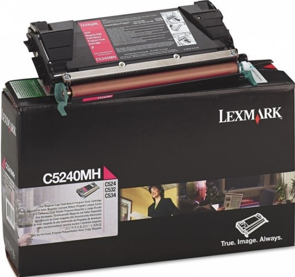 Картридж Lexmark C5240MH оригинальный для Lexmark C520/ C522/ C524/ C530/ C532/ C534, Return Program, magenta, увеличенный, 5000 стр.
