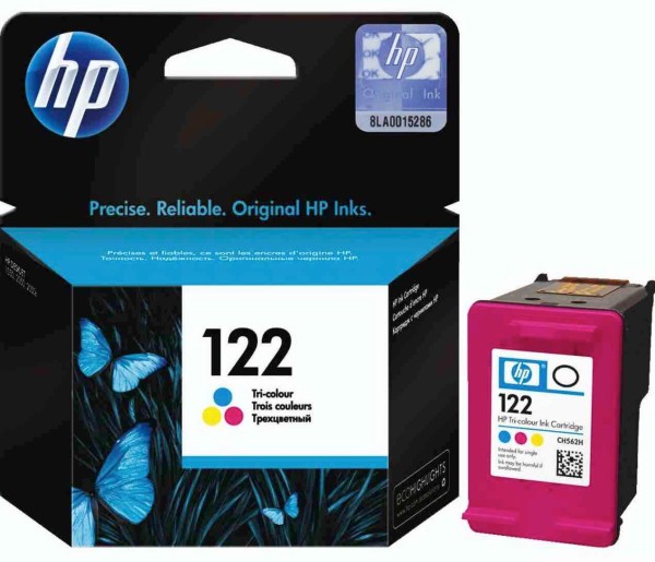 Картридж HP №122 (CH562HE) Tri-Colour оригинальный для HP DeskJet 1050/ 2050/ 2050s, цветной, 100 страниц