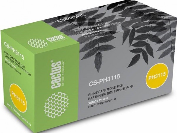 Картридж Cactus 109R00725 (CS-PH3115) для принтеров Xerox Ph3115/ 3120/ 3121/ 3130/ 3131/ 3132 черный 3000 страниц