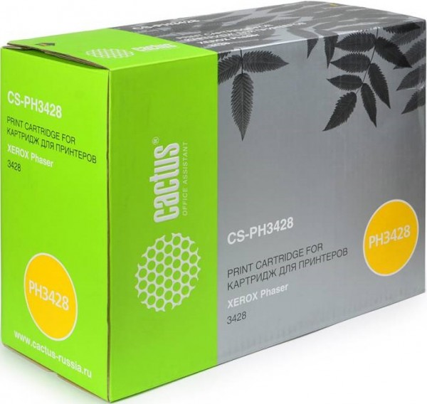106R01245 Картридж Cactus CS-PH3428 для принтеров Xerox Phaser 3428 черный (4 000 стр.)