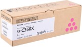 Картридж Ricoh SP C360X (408252) оригинальный для Ricoh SPC361SFNw, пурпурный, 9000 стр.