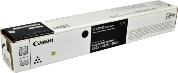 Картридж Canon C-EXV62 Black 5141C002 оригинальный для Canon imageRUNNER ADVANCE 4825/ 4835/ 4845, чёрный, 42000 стр.