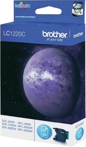 Картридж Brother LC-1220C (LC1220C) оригинальный для Brother MFC-J430W/ J825DW /DCP-J525W, голубой, 300 стр.