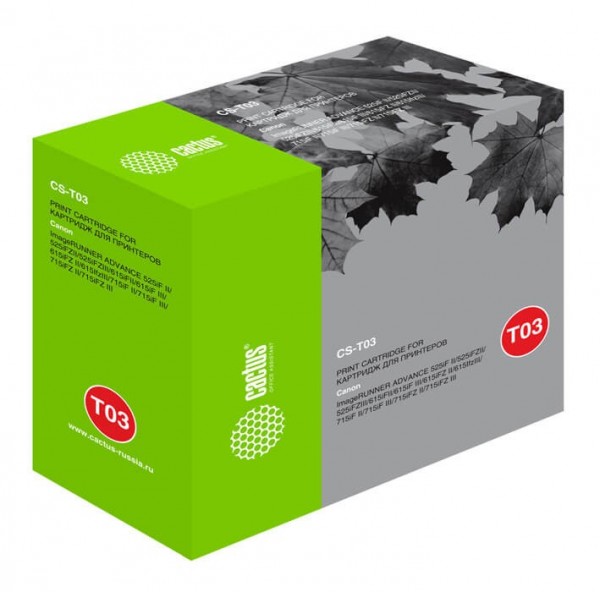 Картридж лазерный Cactus CS-T03 для Canon imageRunner ADVANCE 525/ 615/ 715 черный, 51500 стр.