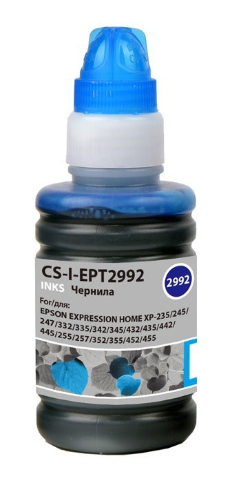 Чернила Cactus CS-I-EPT2992 для принтеров Epson Expresion Home XP-235/ 332/ 335/ 432/ 435, голубой 100мл