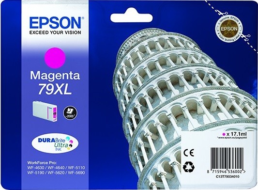 C13T79034010 Картридж Epson 79XL пурпурный повышенной емкости для WF-5110DW/WF-5620DWF