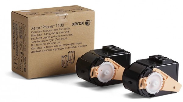 Картридж Xerox 106R02609 оригинальный для Xerox Phaser 7100, cyan, увеличенный, (2*4500 страниц)