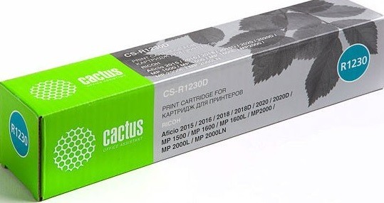Картридж Cactus R1230D (CS-R1230D) для принтеров Ricoh Aficio 2015/ 2016/ 2018/ 2018D/ 2020/ 2020D/ MP 1500/ MP 1600/ MP 1600L/ MP 1900/ MP 2000/ MP 2000L/ MP 2000LN черный 9000 страниц