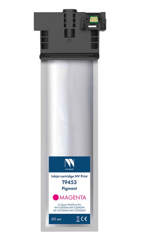 Картридж NV Print T9453 Magenta совместимый для Epson WorkForce Pro WF-C5790DWF/ WF-C5290DW, пурпурный, 5000 стр.