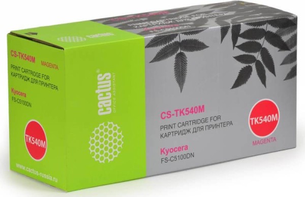 Картридж Cactus TK-540M (CS-TK540M) для Kyocera FS-C5100DN, пурпурный, 4000 стр.