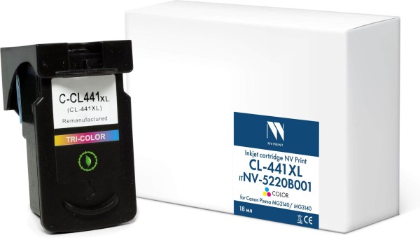 Картридж NV Print CL-441XL (NV-5220B001) Color для Canon PIXMA MG2140/ MG3140, цветной, 18мл
