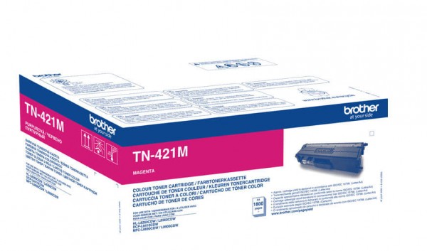 Картридж Brother TN-421M (TN421M) оригинальный для Brother HL-L8260CDW/ DCP-L8410CDW/ MFC-L8690CDW, magenta (1 800 стр.)
